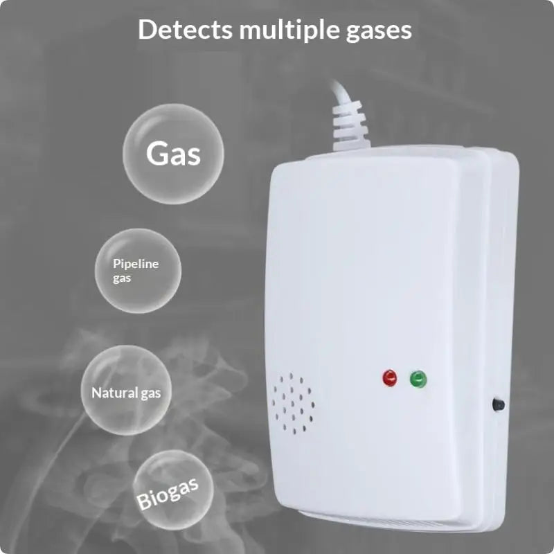 Portable Wall Mounted Independent Gas Detector Alarm Gas Leak Detector Tester Propane Methane Safe Natural Gas Alarm Sensor. Qme