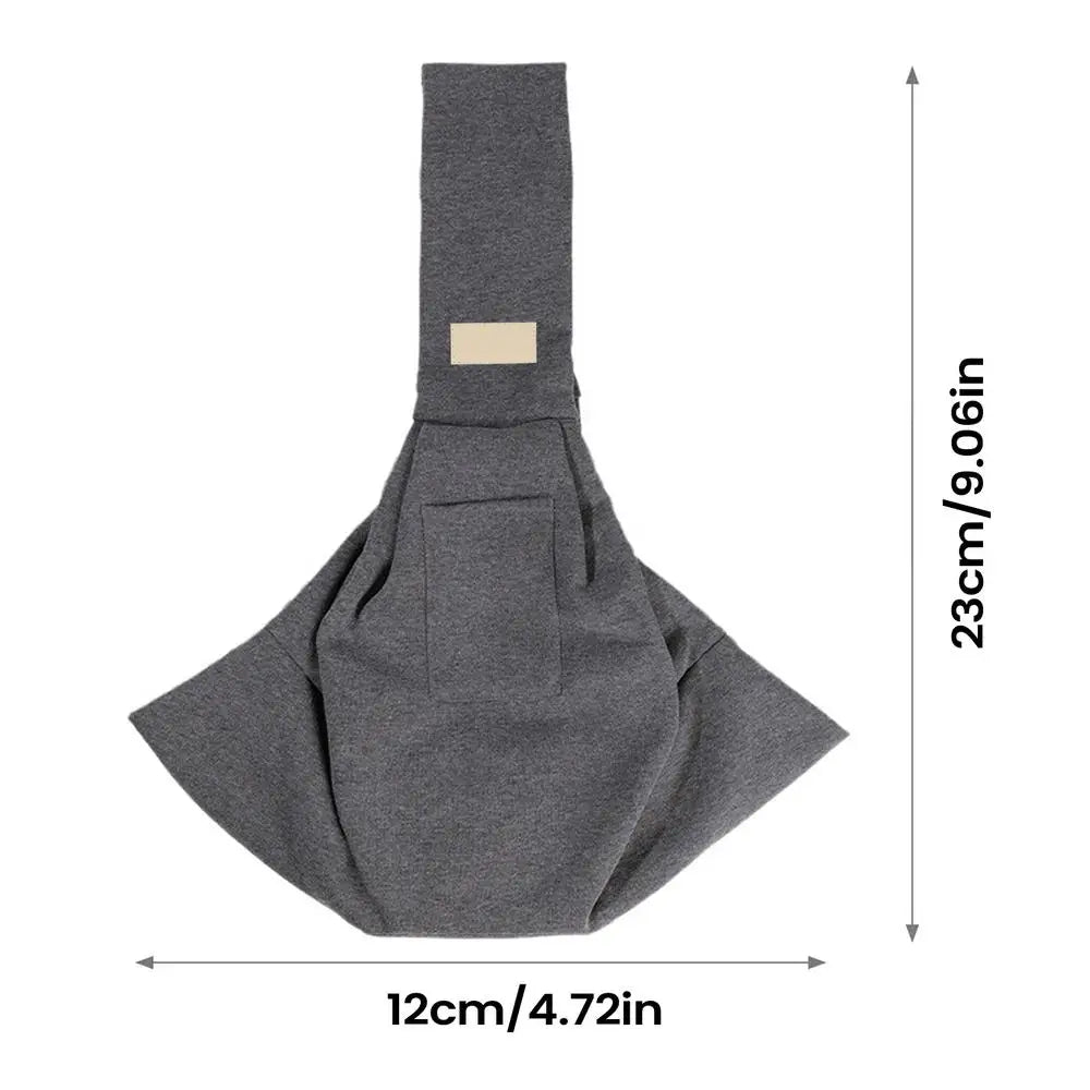 Pet Carrier Bag Breathable Portable Lightweight Carrying Sling Travel Qme Gray CN
