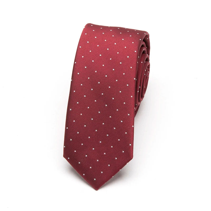 Slim Skull Ties Men Women Classic Polyester Black Neckties Fashion Qme Burgundy