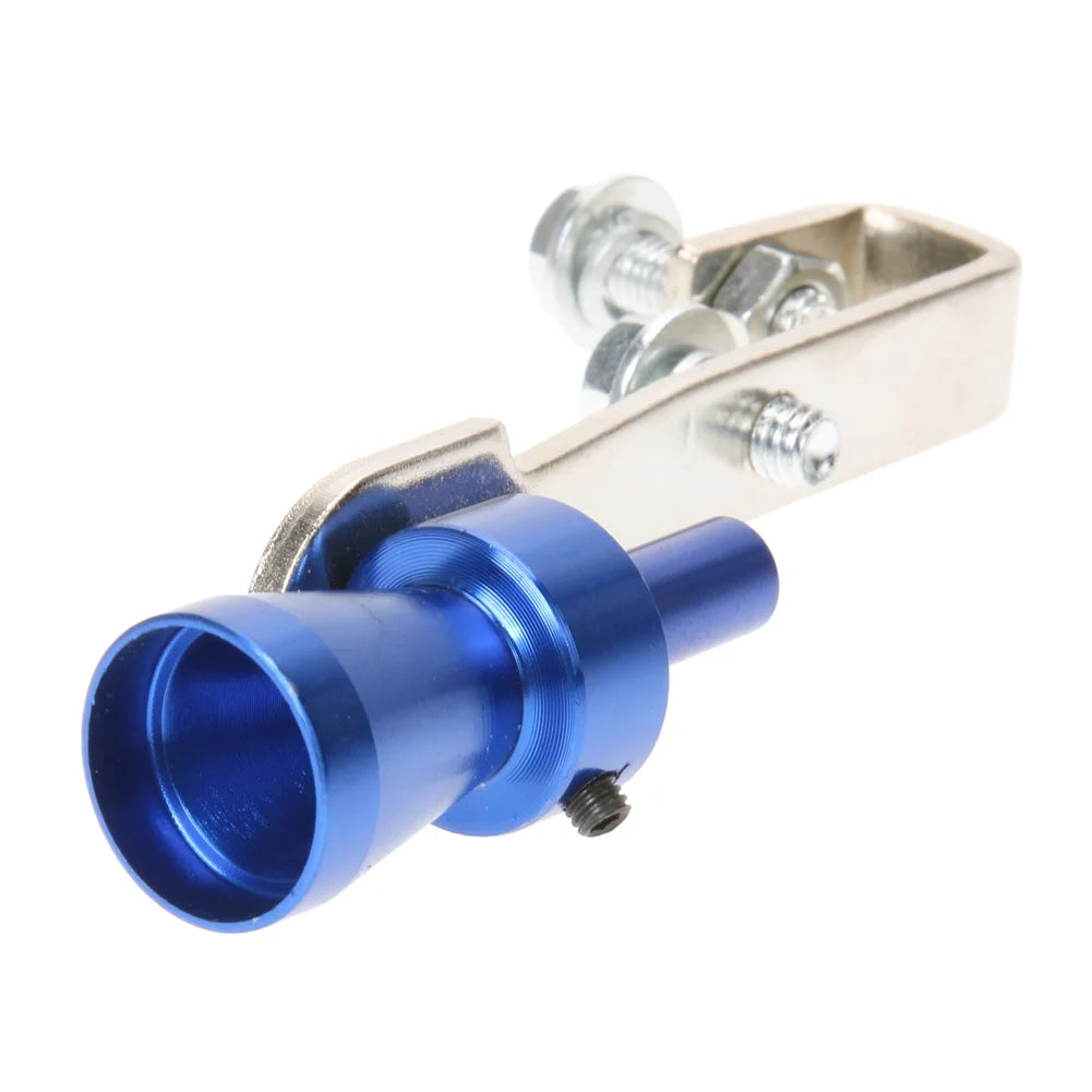 Practical Sound Simulator Portable Car Turbo Whistle Exhaust Pipe Whistle Muffler Blow Off Car Automobile Accessories Qme Blue