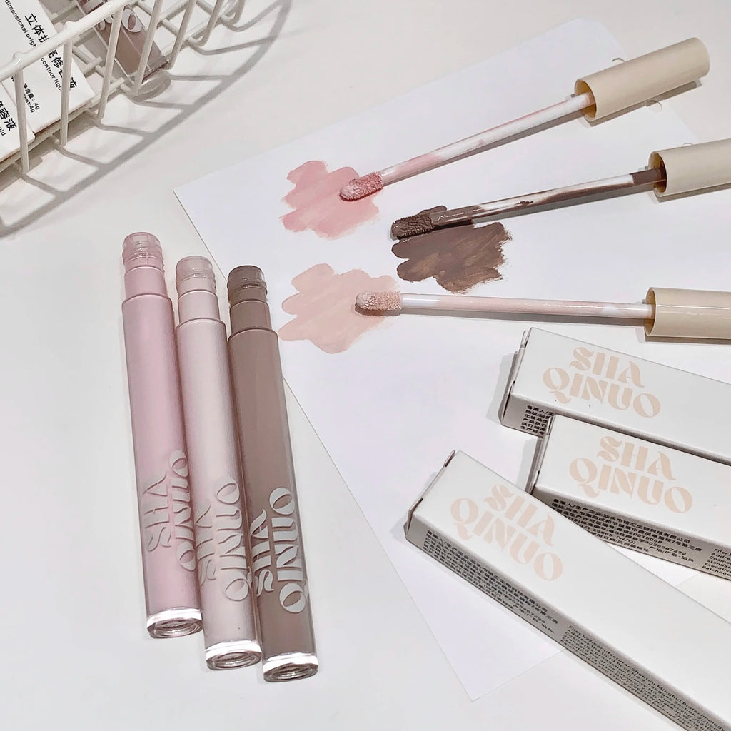 SHAQINUO Liquid Contouring Highlighter Powerful Concealer Whitening Qme