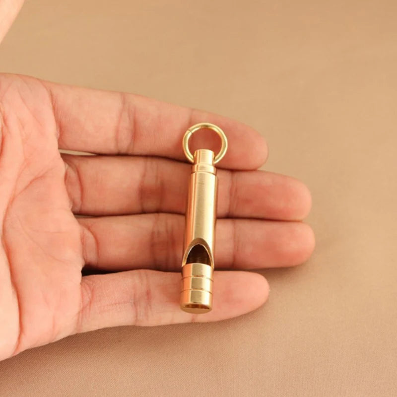 Multifunctional Brass Emergency Survival Whistle Portable Keychain Outdoor Tools Whistle For Camping Hiking. Qme 1PC