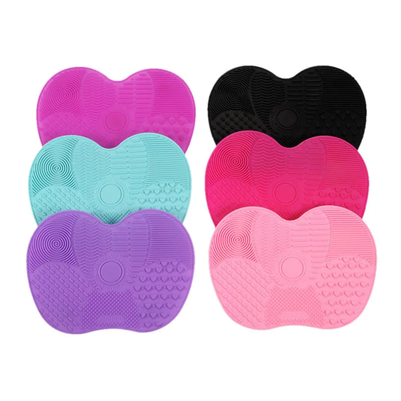 Scrubbing Pad Cosmetic Brush Cleaning Silicone Suction Cup Apple Qme