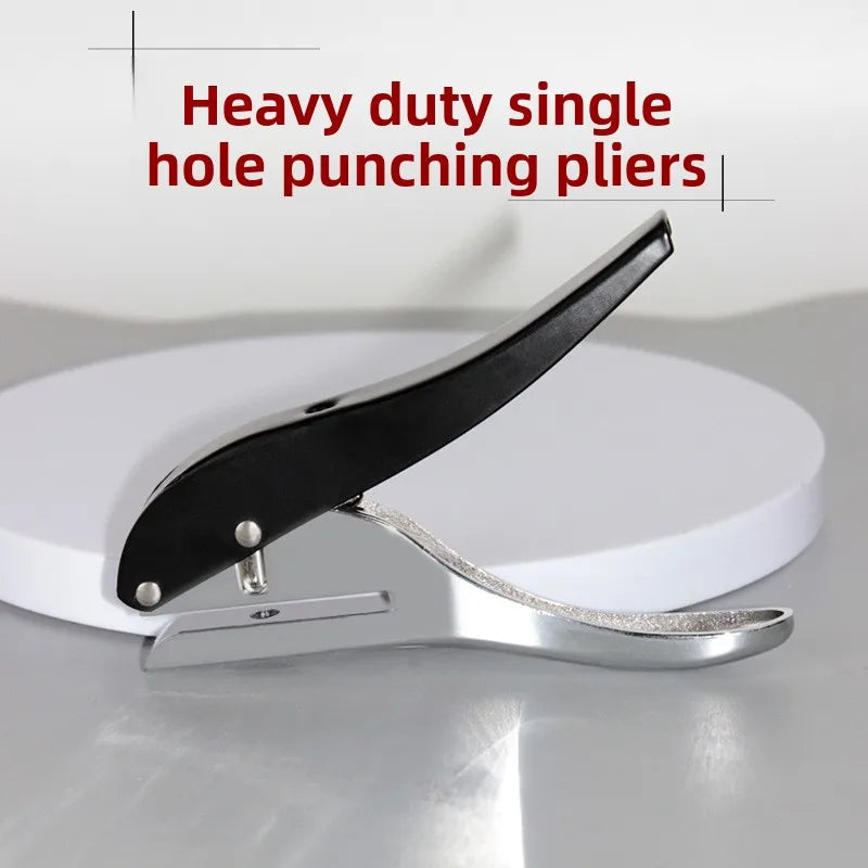 Metal Hole Punch Pliers Round Hole Hand Puncher for ID Cards PVC Cards Leather Craft Tag Binding Tool Leather Punch Tool Qme