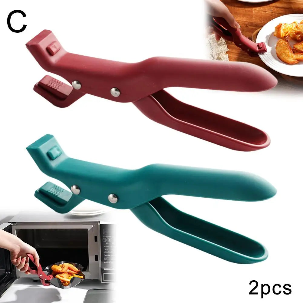 2025 Anti-scald Clip Silicone Kitchen Anti Scald Plate Bowl Dish Pot Holder Anti-hot Clip Lifter Kitchen Accessories Gadget Qme C