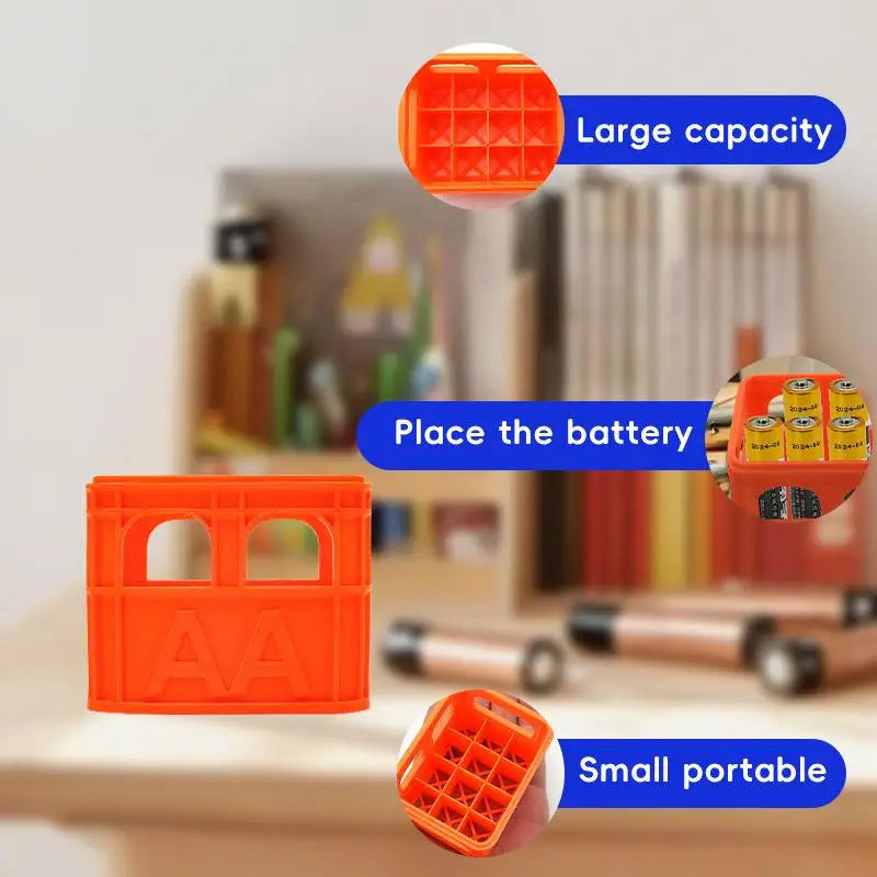DIY Beer Crate No 5 Aa 7 Aaa 18650 Battery Stackable Storage Basket Qme
