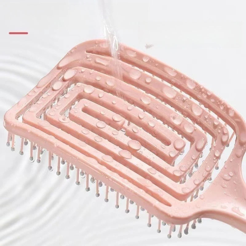 Women's Oil-proof Styling Comb Crown Volumizing Paddle Curved Qme