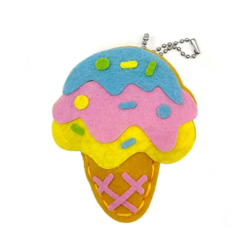 1 Set Wallet Charm Craft Cute Dessert Cake DIY Sewing Kit Creative Handmade Gift For Girls Best Friends Birthday Qme A1