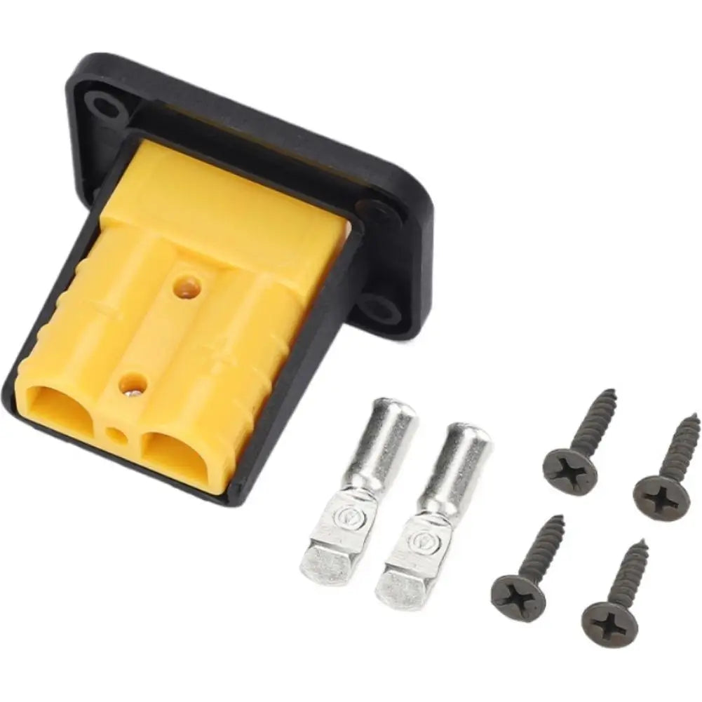 50 Amp Charging Battery Connector Flush Mount Anderson Plug Kit Mounting Bracket Panel Cover Accessories for Caravan Camper Boat Qme C