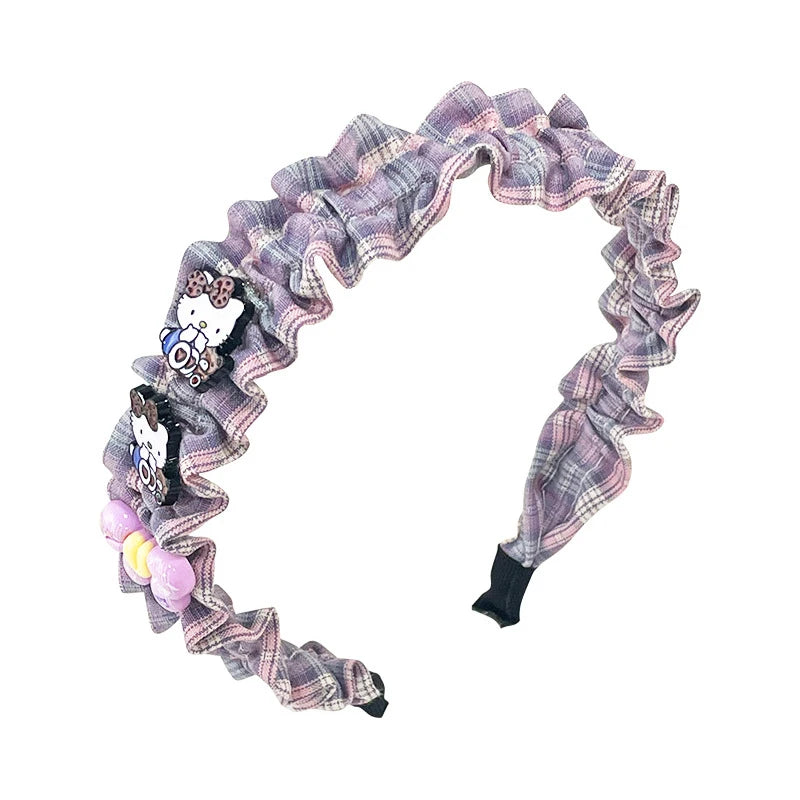 Hello Kitty Kuromi Lace Ruffled Headband Perfect Accessory Students Qme