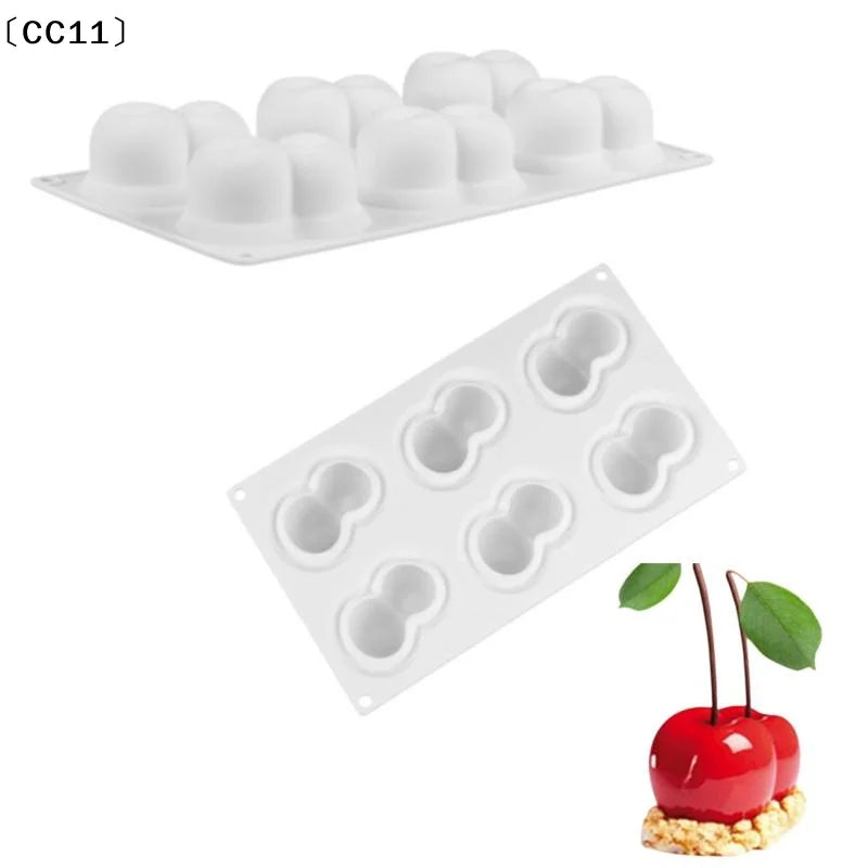 Cherry Design Food Grade French Fruit Mousse Mould Silicone Cake Mold Qme