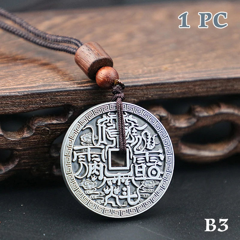 Ancient Chinese Coin Model Mountain Ghost Money Traditional Feng Shui Amulet Of Wealth Leizu Good Luck Coin Hanging Decoration Qme style 11