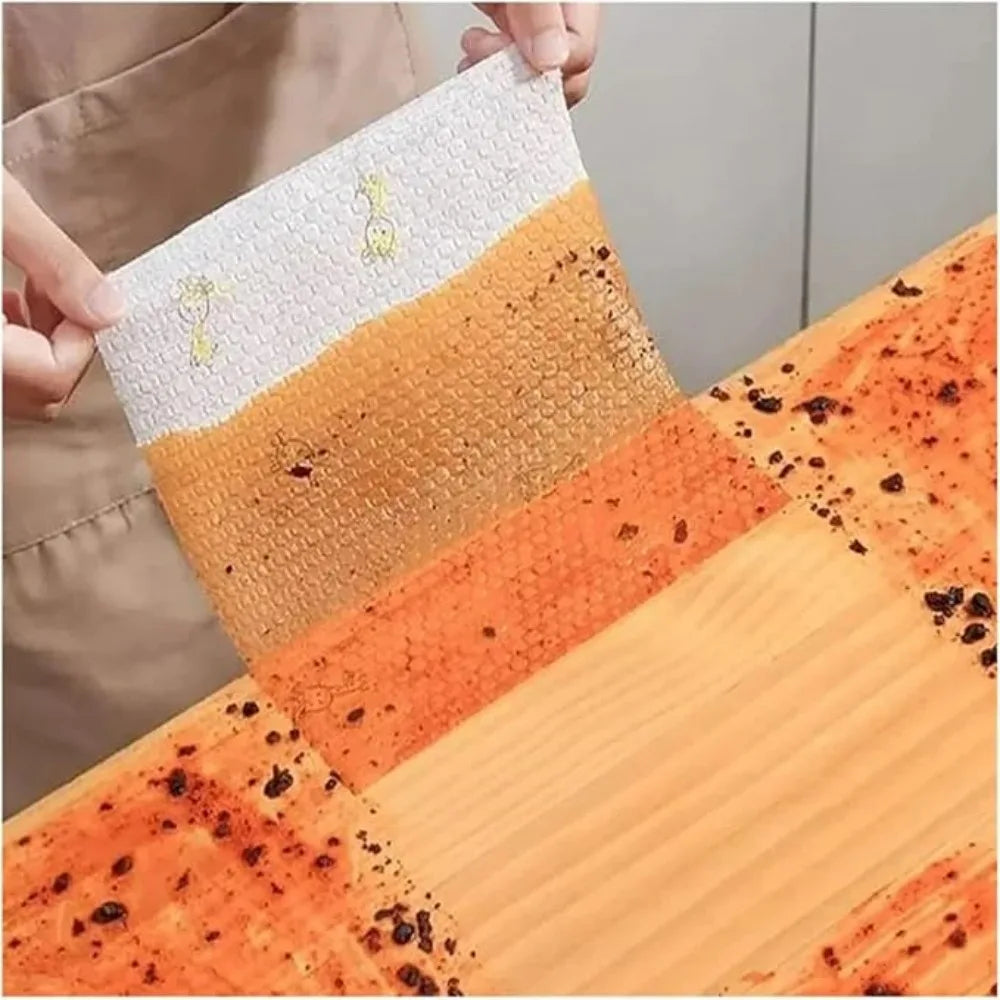 Kitchen Disposable Rags Thickened Wet and Dry Use Reusable Non-Woven Cleaning Cloths Washing Towel Home and Kitchen Products Qme
