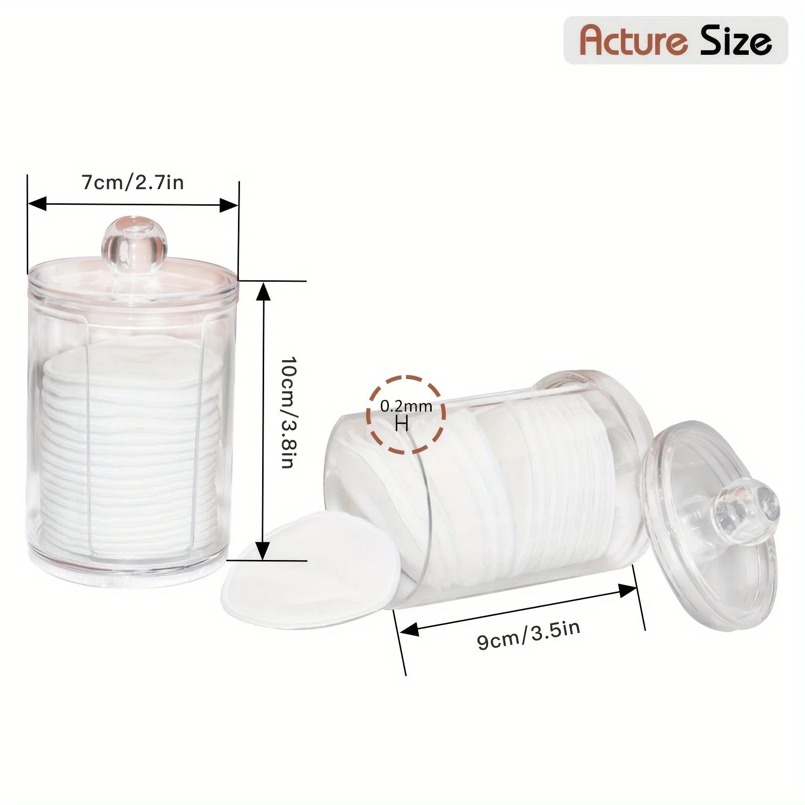 1pc, Cosmetic Pads Storage Rack, Large Capacity Qtip Dispenser Holder Transparent Acrylic Storage Organizer Containers Rounds Qme