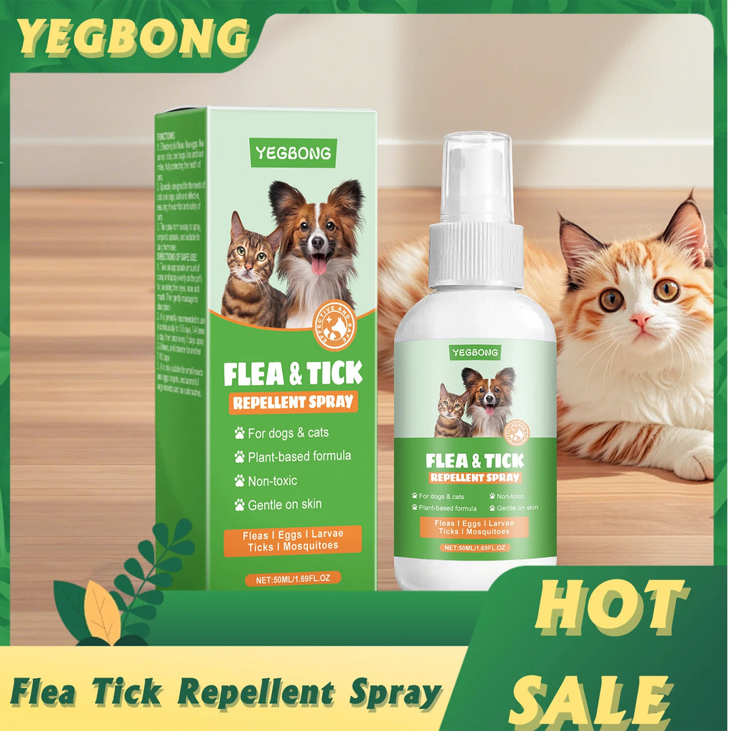 Pet Flea Tick Repellent Spray Effectively Reducing Fleas and Ticks Relieve Skin Itching Protect Health Fast-Acting Pet Repellent Qme Default Title