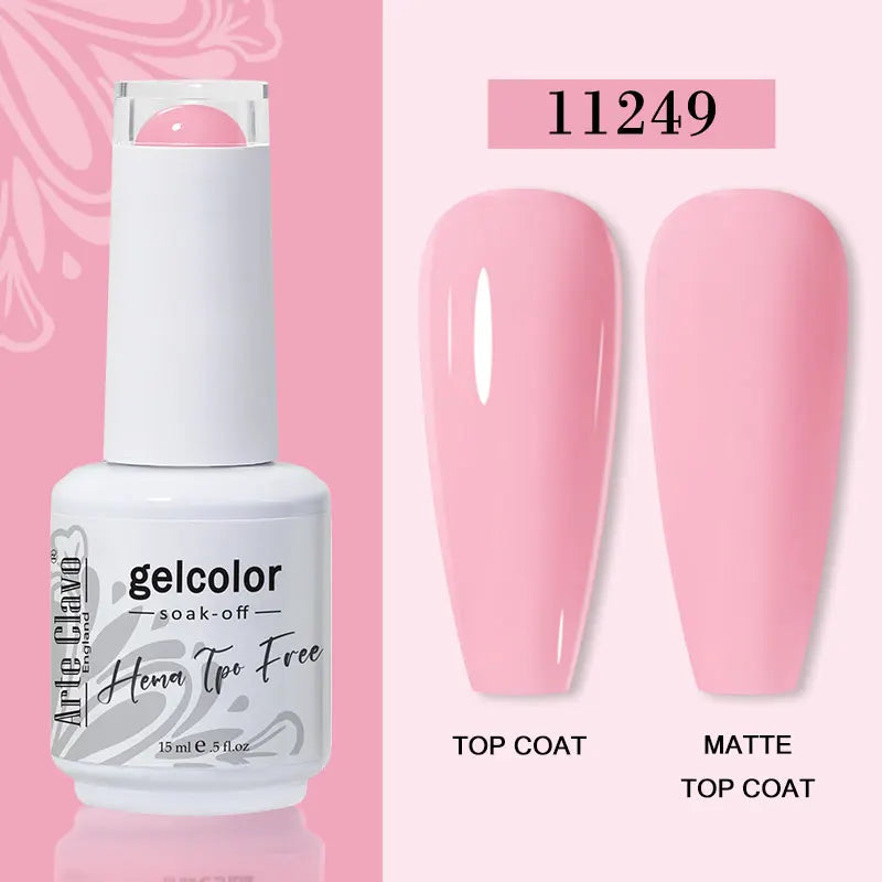 Arte Clavo Jelly Transparent Gel Nail Polish Summer Nude Pink Semi