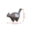Miniature Animal Figurine Home Office Garden Decor Rustic Bookshelf Qme Brown