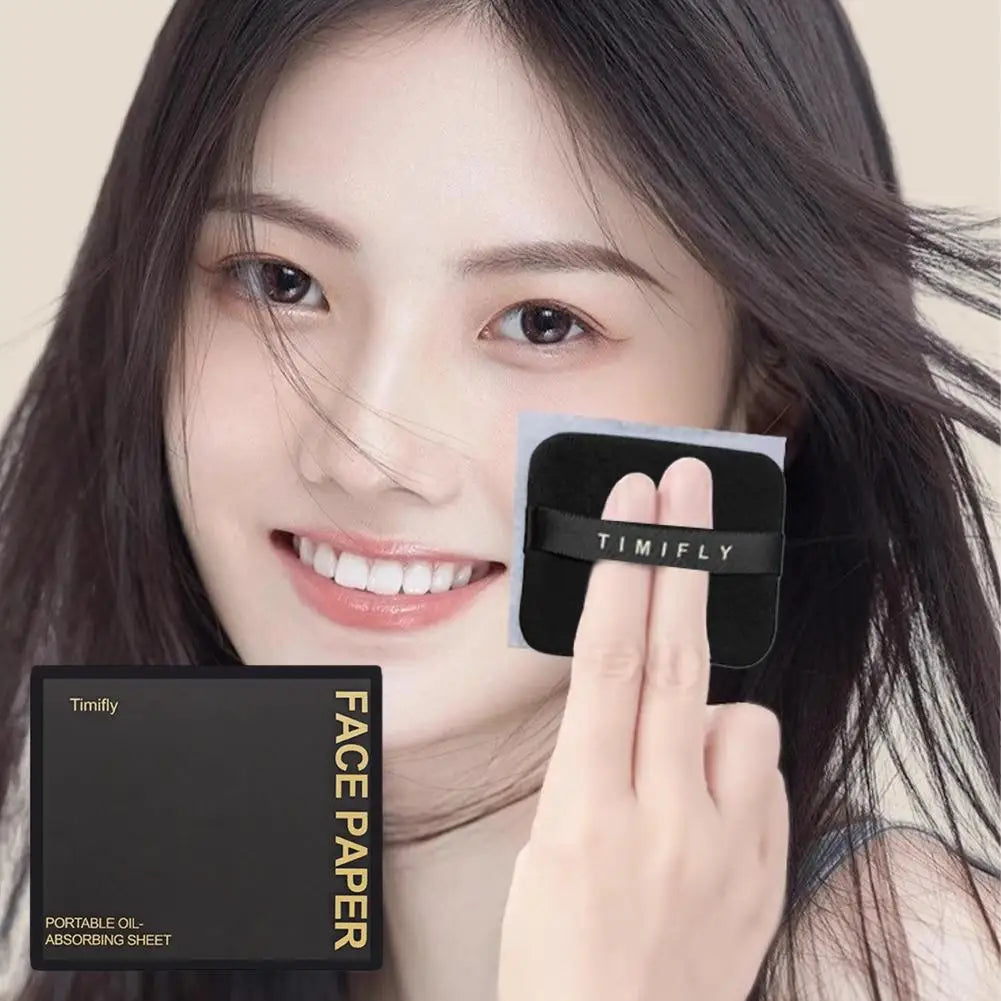 Oil Blotting Sheets Face Oily Skin Mirror Makeup Puff Paper Women Qme