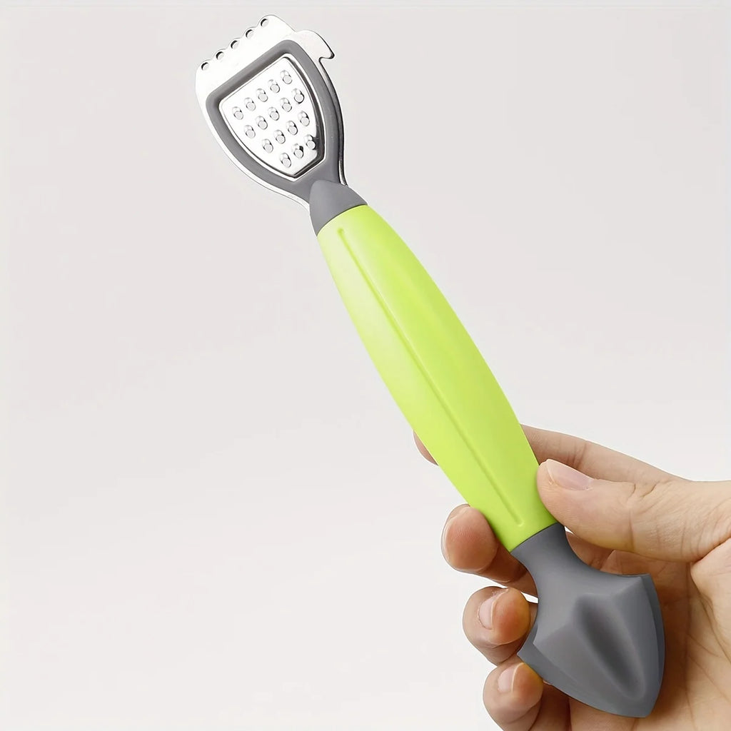 1pc Multifunctional Lemon Zester & Juicer with Built-In Grater, Stainless Steel Blade for Easy Citrus Juicing and Grating Qme