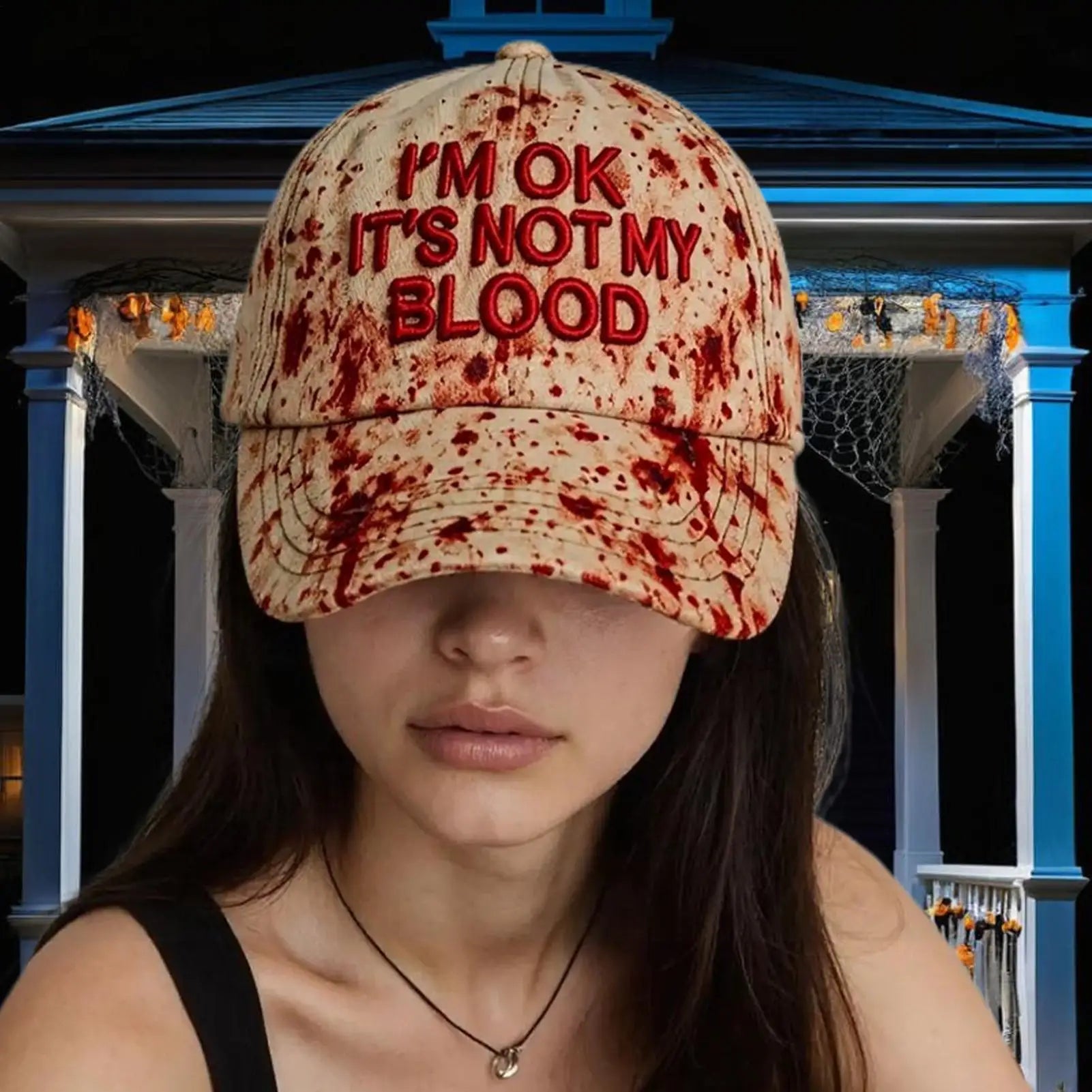 Scary Halloween Hat Spooky Unisex Baseball Clothing Accessories Qme