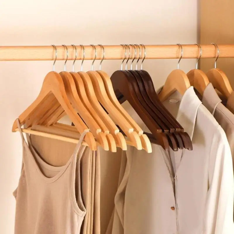 Adult Clothes Rack 2 4 Wooden Hangers Solid Wood Clothing Store Qme