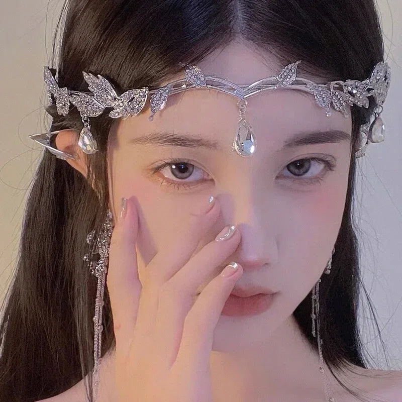 Creative Shape Fashion Gifts Elf Crown Eyebrows Heart-shaped Ethnic Qme