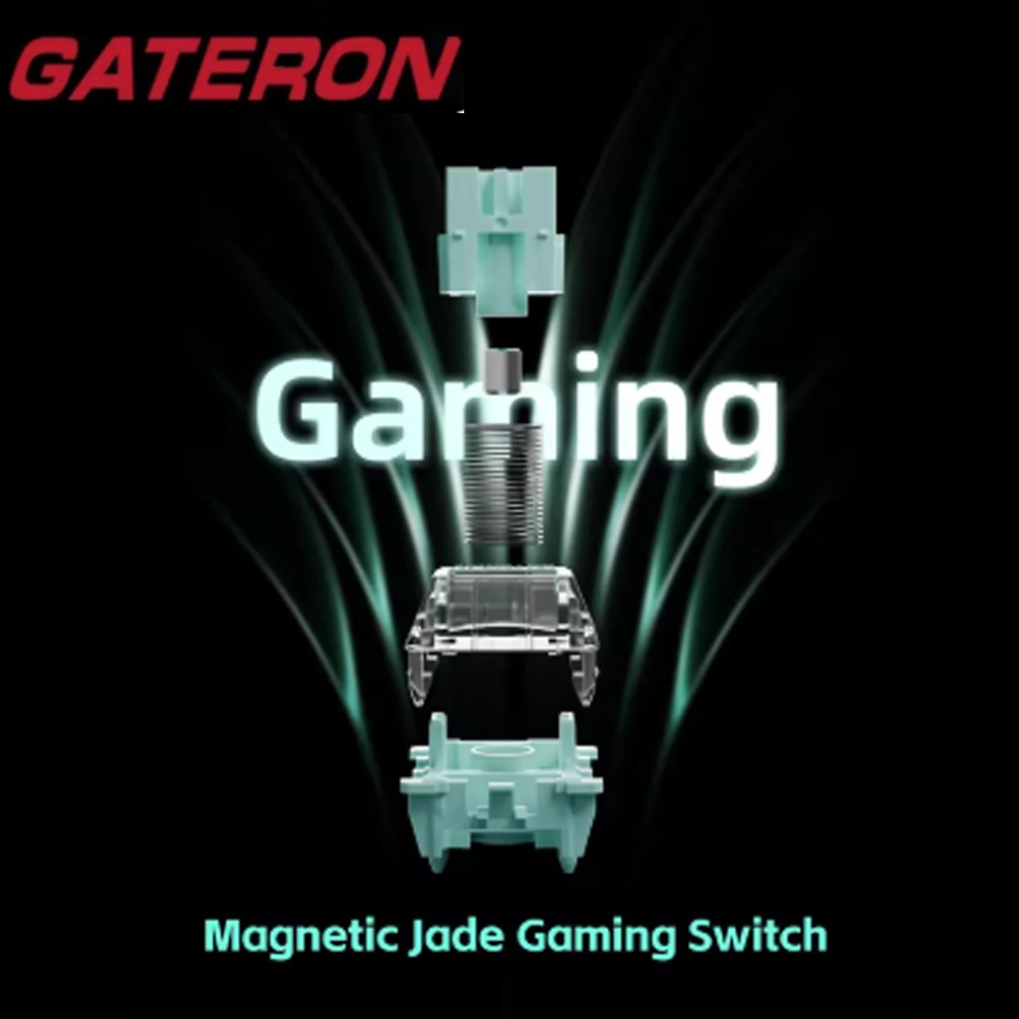 GATERON Magnetic Jade Gaming switch, Linear, Freely setting Wall Stem, Hall Sensor HIFI Sound for Magnetic Keyboard Gaming Work Qme