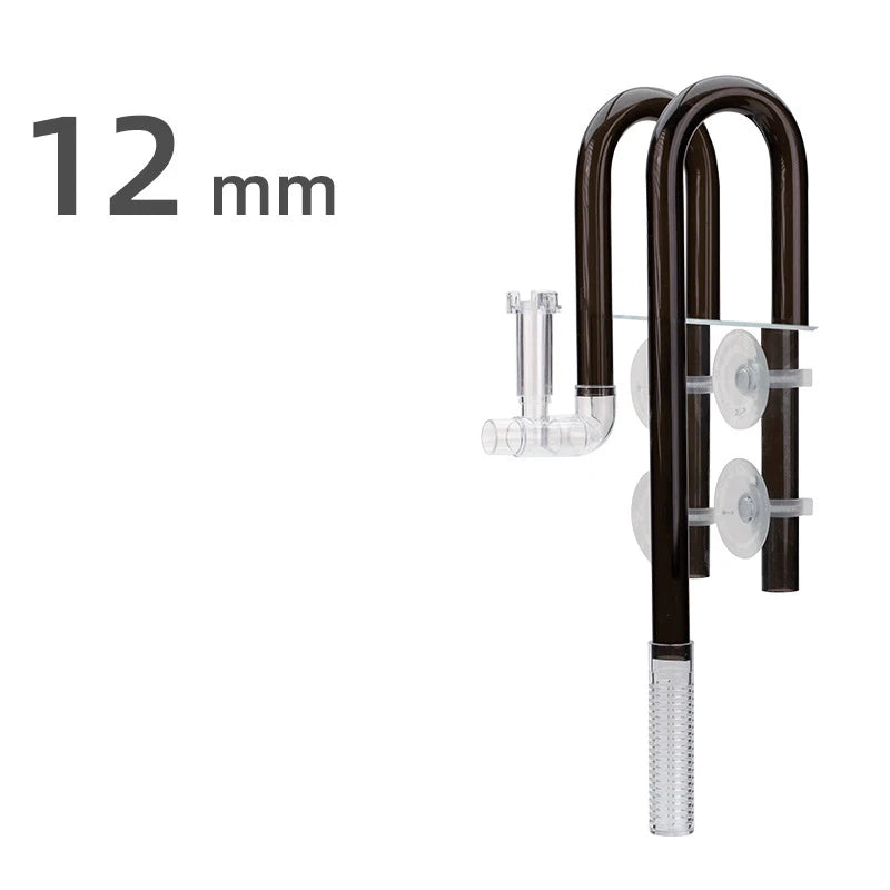 AQUAPRO Plastic Inflow Outflow Inlet Outlet Skimmer Aquarium Accessories Plant Tank Pipe Fish Water Filtro Fishbowl Set Akvarium Qme Black 12