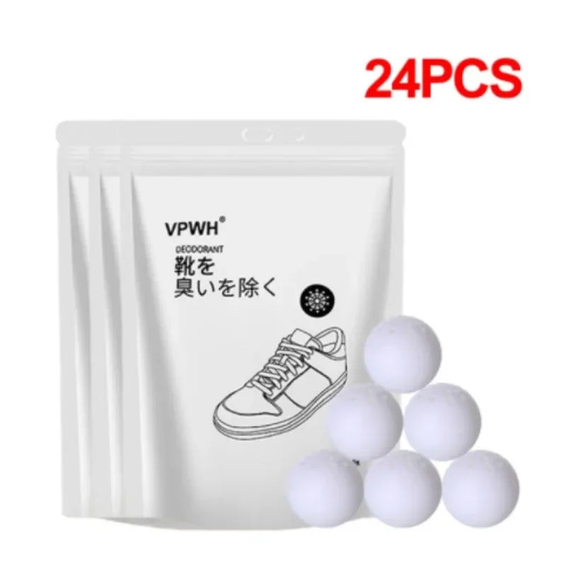 Deodorizer Freshener Balls 6pcs for Shoes Multifunction Jasmine Scent Fresheners Footwear Shoe Closet Toilet Deodorization Qme 24pcs