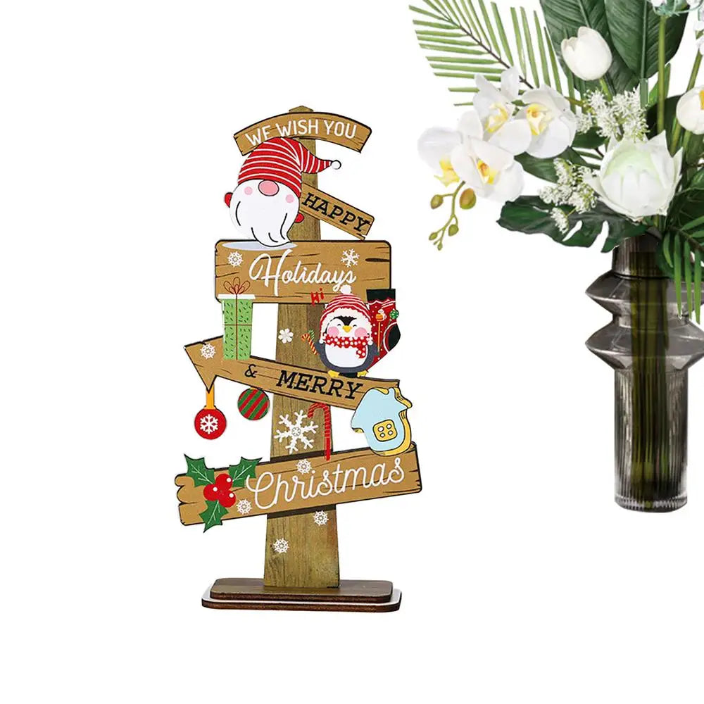 Christmas Tree Desk Decor Farmhouse Table Centerpiece Tabletop Qme B China Mainland