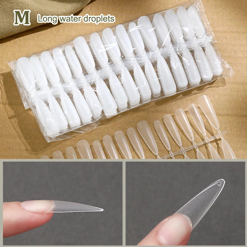 Bag Fake Nail Tips Matte Coverage Transparent False Nails Gel