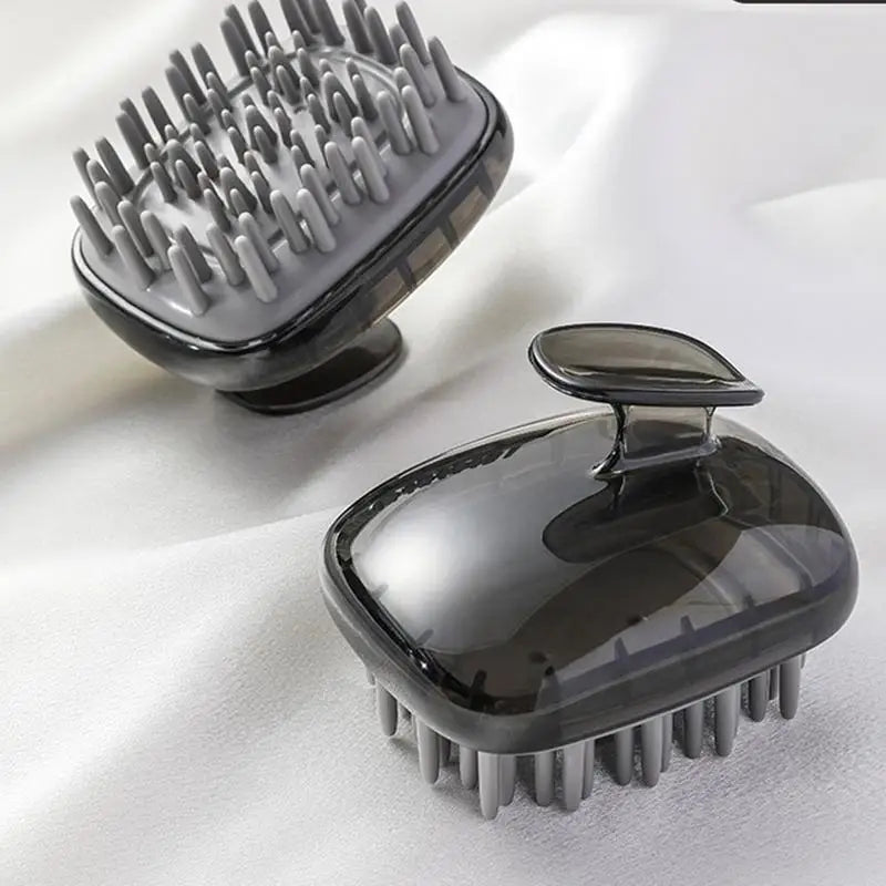 Silicone Hair Scrubber Scalp Massager Anti-slip Shampoo Brush Soft Qme