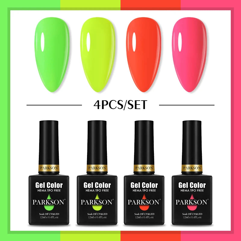 PARKSON Macaroon Series Gel Nail Polish LED UV Summer Solid Semi Qme ZH16