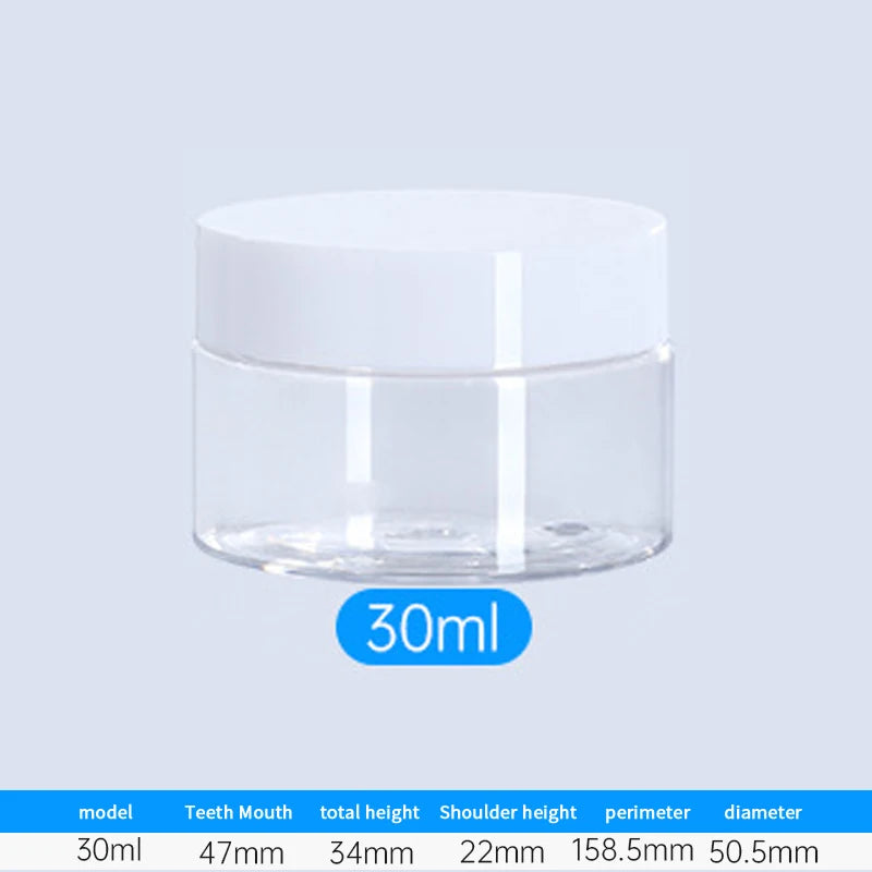 Travel Face Cream Jar Empty Plastic Cosmetic Makeup Bottle Qme 30ml White