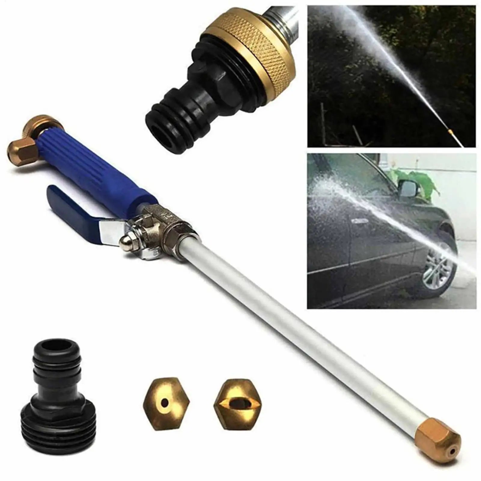 Garden Hose Nozzle Ergonomic Pressure Water Sprayer Watering Plants Qme