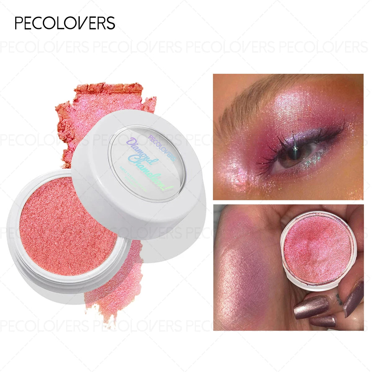 Shiny Chameleon Eyeshadow Palette Gradient Effect Glitchy Glam Makeup Qme 02