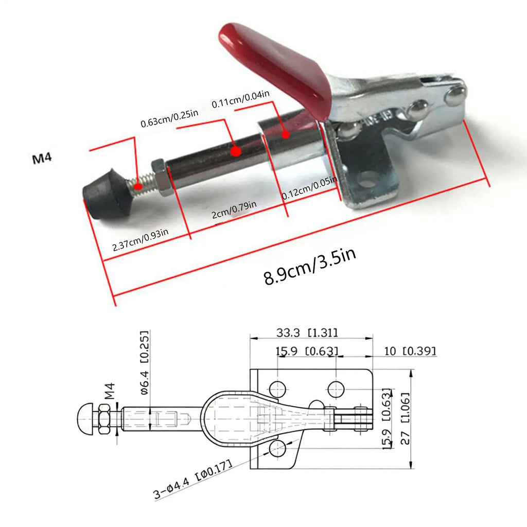 Toggle Clamp Holding Capacity Push Pull Quick Release Tool Jig Qme