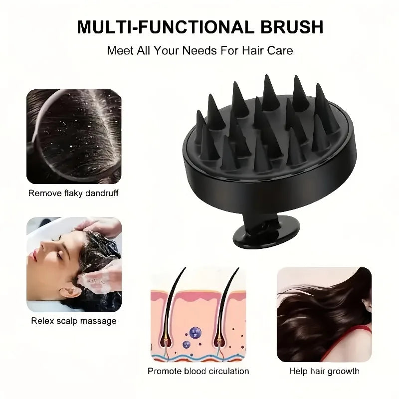 Long Handle Silicone Bath Brush Body Back Face Gentle Exfoliating Qme