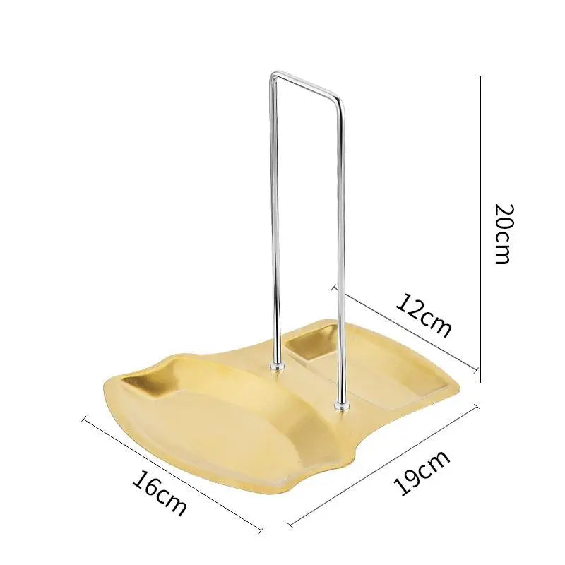 Stainless Steel Pot Lid Holder Kitchen Storage Rack Utensils Dish Qme B