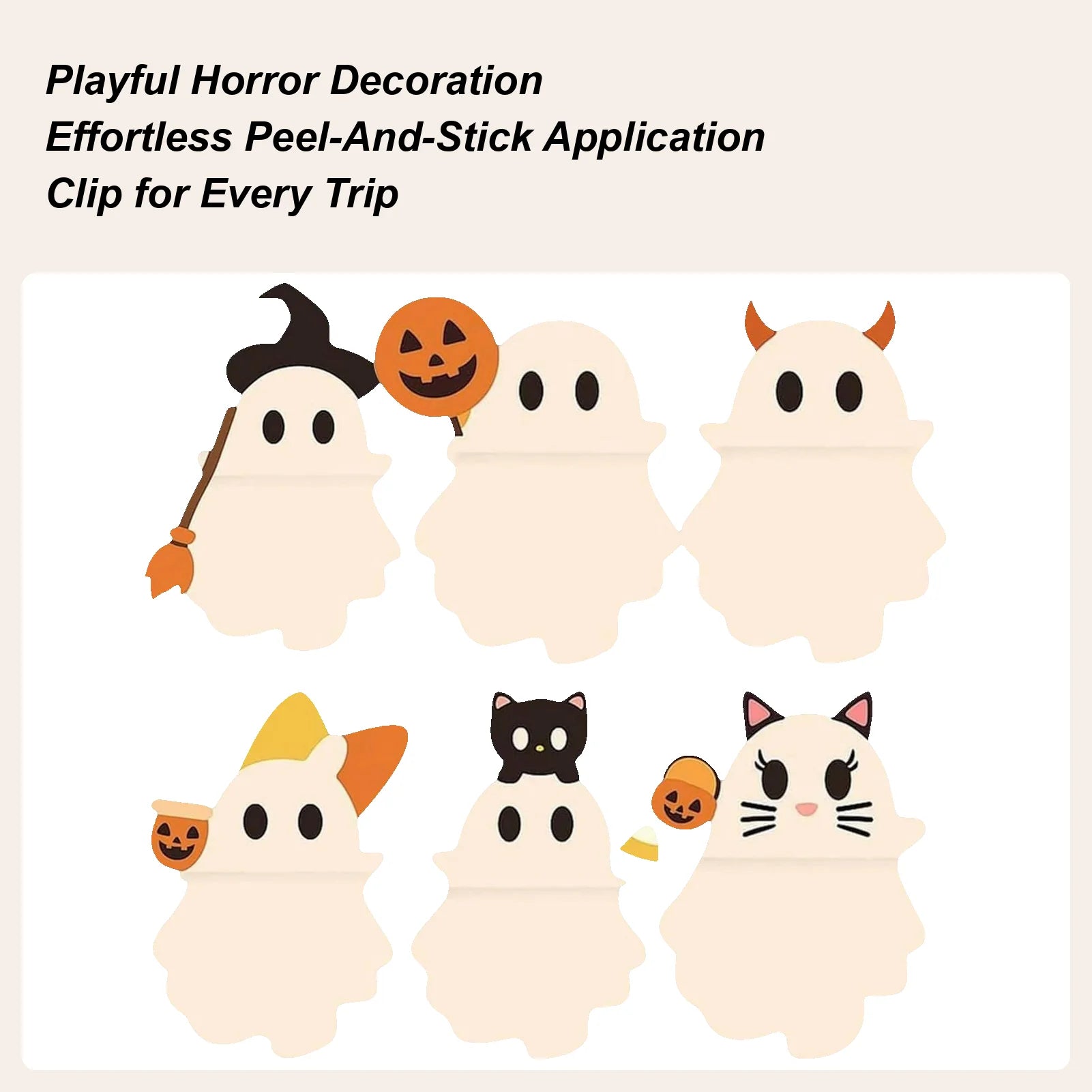 Phone Accessory Figure Stick Phone Top Decor Halloween Ghost Figure Smartphone Accessory Decoration For Youth Girls Boys Women Qme