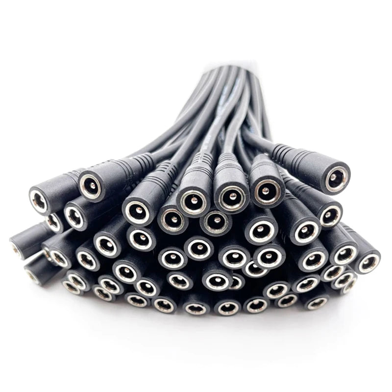 10Pcs 5.5x2.1 Plug DC male or Female Cable Wire Connector For 3528 5050 LED Strip Light. Qme