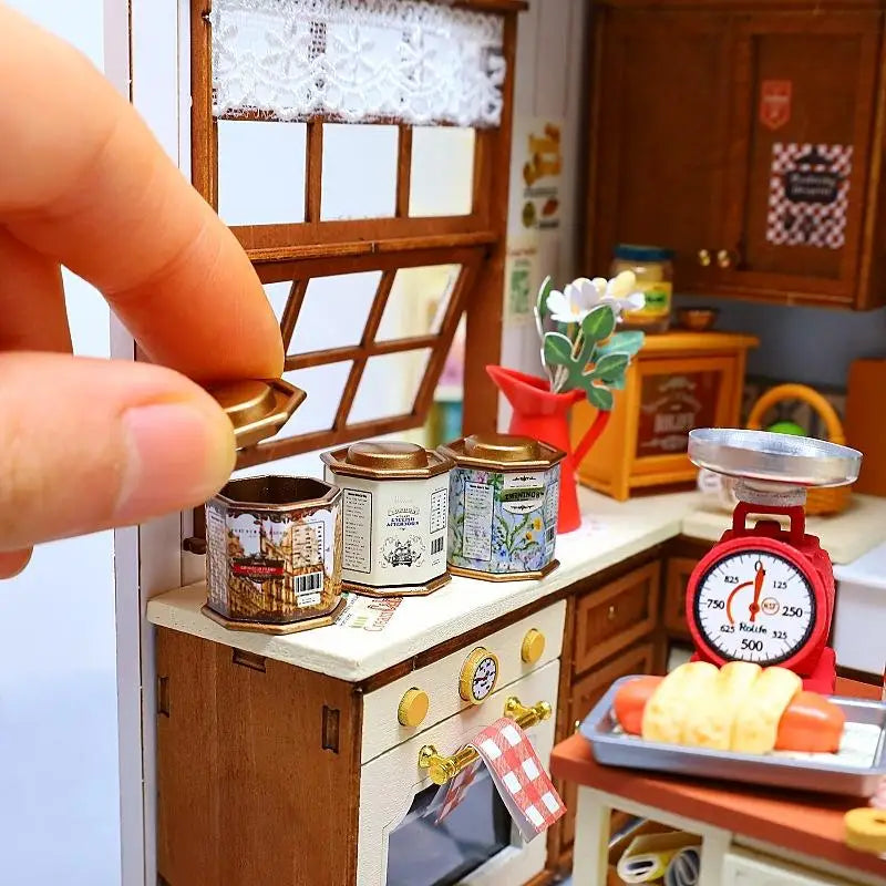 Doll House Coffee Can Tea Model Simulation Item Ornament Miniature Qme