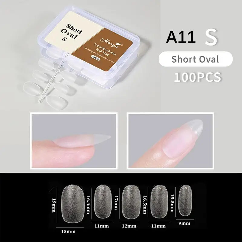 Soft Gel Nail Tips Full Cover Press Fake Nails Professional Supplies Qme A11