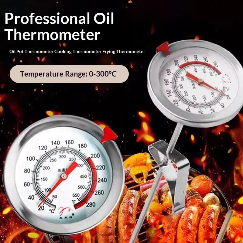 Kitchen Thermometer Probe Meat Cooking BBQ Food Stainless Oven Grill Qme