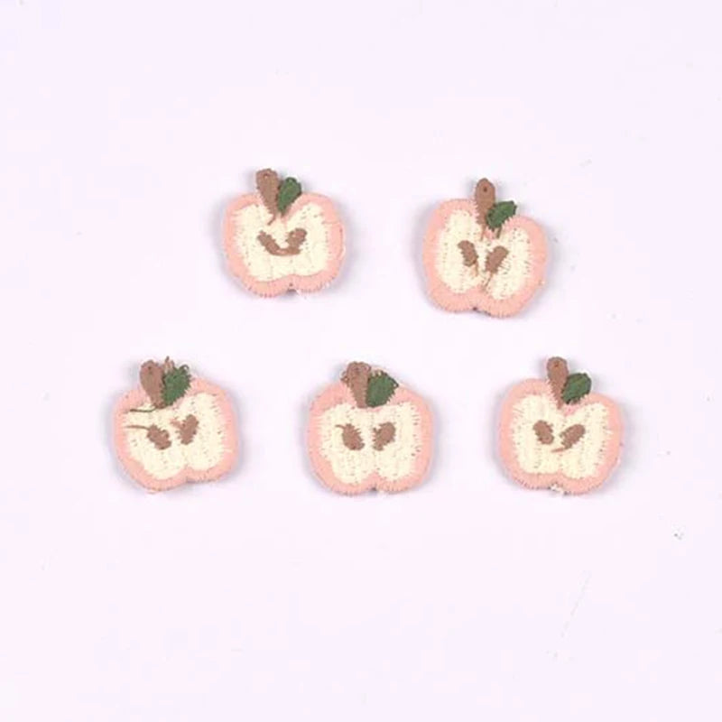 15pcs 18.5x20mm Assorted Color Mini Apple Appliques Cute Sewing Decoration for DIY Clothes Hair Accessories No Glue cp3855 Qme 18.5x20mm-3