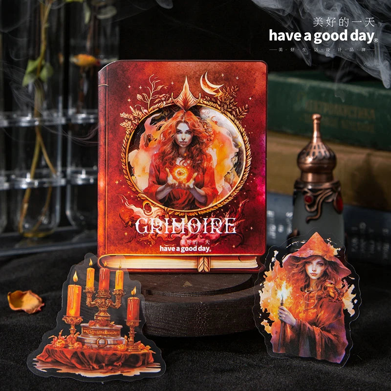 40 pcs PET sticker package magic Dreamlike stickers The Witch's Treasure Chest hand tent DIY decorative collage material ﻿ Qme