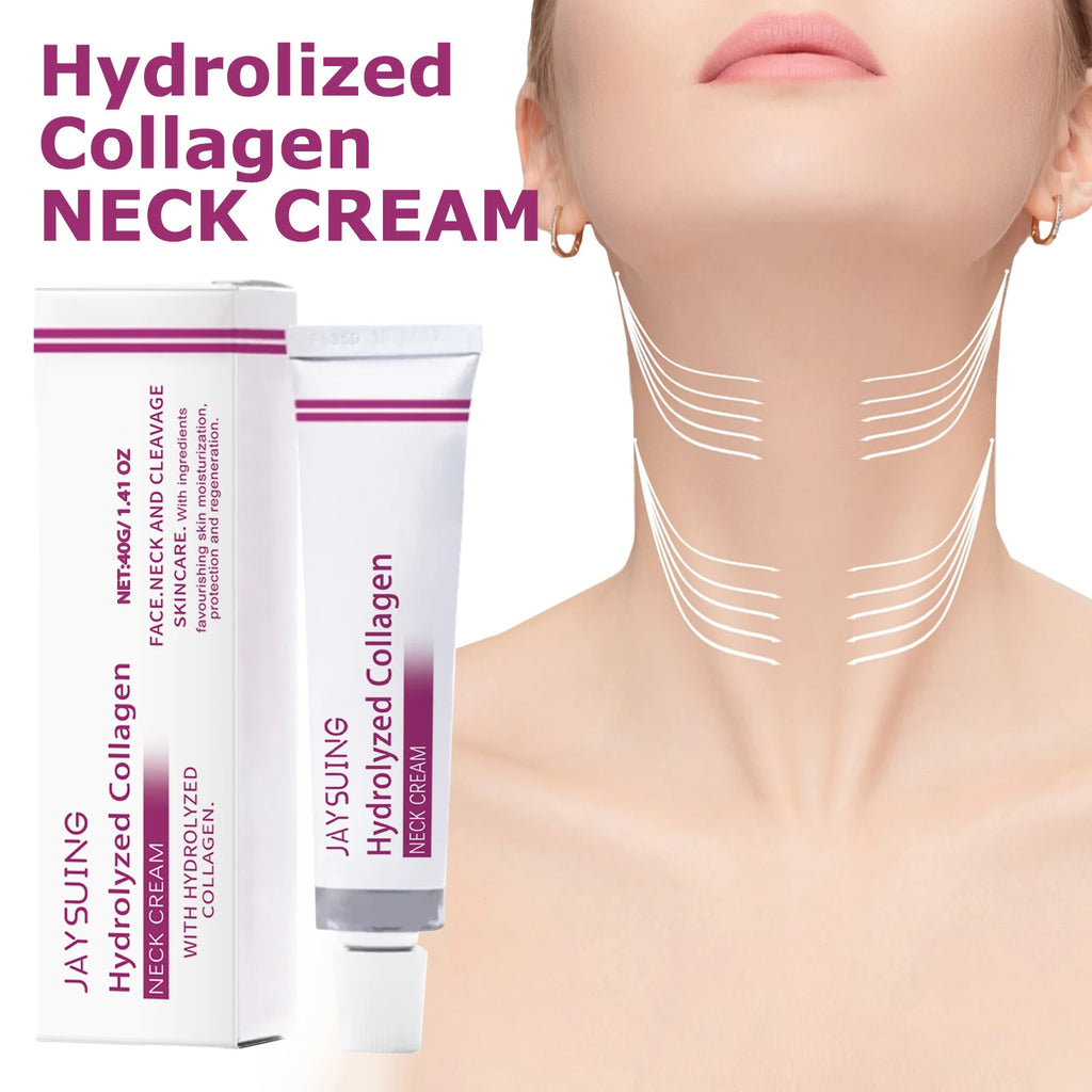 Hydrolyzed Collagen Neck Cream Eliminate Neck Fine Lines Firming Lifting Neck Remove Double Chin Rejuvenation Cream SkinCare Qme