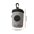 Dog Poop Bag Holder with Zipper Clip Small Pouch Pet Training Poop Bag Dispenser for Pet Puppy Small Medium Large Breed Home Qme Gray