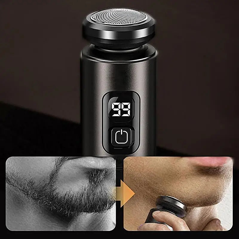 Mini Electric Shaver LED Face Waterproof Razor Wet Dry USB Qme