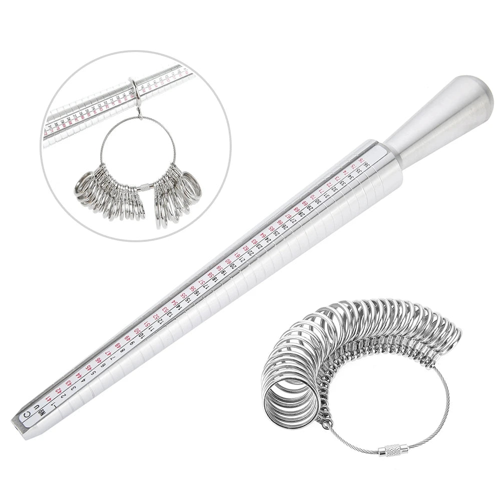 Finger Gauge Finger Sizer Finger Measure Tool UK Size Mandrel Stick Finger Gauge Sizer Jewelry Measuring Tool Set Qme